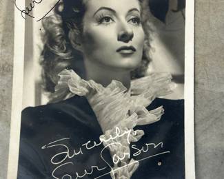 signed Geer Garson photo