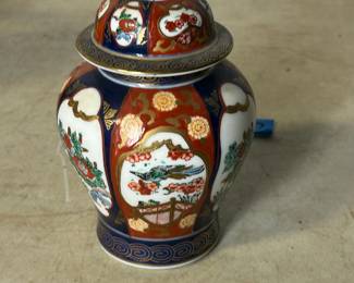 asian themed urn