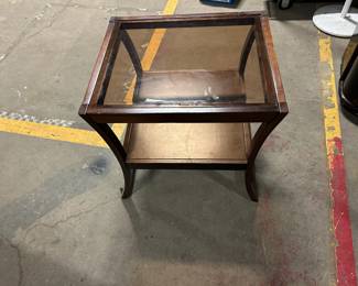 Wood and glass table