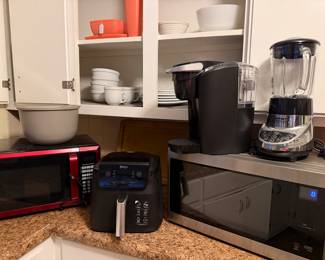 Ninja Air Fryer, LG Microwave, Cuisnart Food Processor 