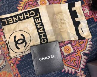 Authentic Chanel Seta Silk Scarf