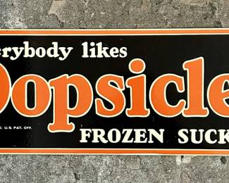 Popsicles Enamel Sign