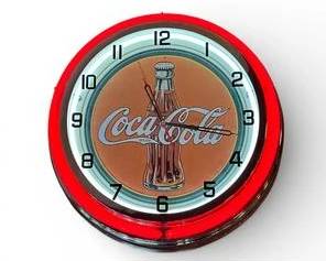 Vintage Neon CocaCola Wall Clock