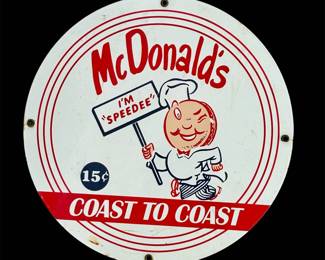 McDonalds Enamel Sign