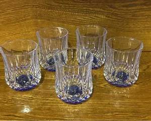 Vintage Long Champ Crystal Glasses