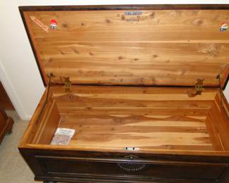 TADA!!  Cedar Chest, with dark pine exterior