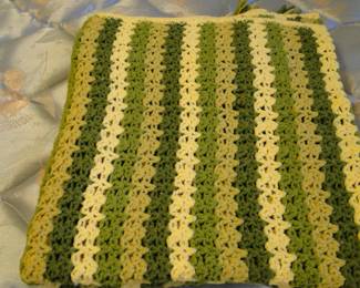 Avocado green lap blanket 