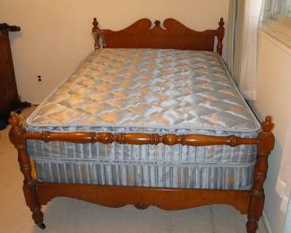 Birdseye Maple headboard and foot board.  Mattress can be sold separately, or in combination with the bed, you have choices here!