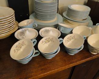 We have this set of very colorful china