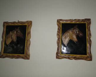 3D horse portraits in cool hand carved frames