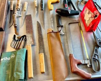 Box on left is a sharpening stone.  Do I need to explain?