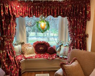 Drapery, balance pillows 