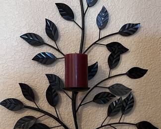 Metal Wall Art w Candle