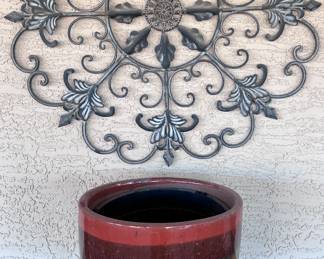 Metal Wall Art, Flower Pot