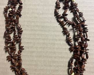 Vintage Hawaiian Koa Seed 4-Strand Necklace