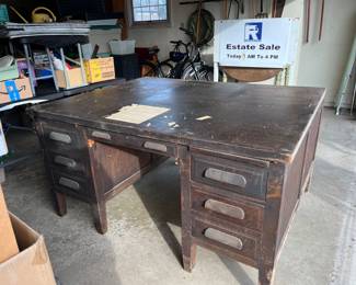 Antique Partners Desk-From Post Office