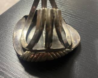 Vintage Navajo Sterling Turquoise Cuff Bracelet-signed