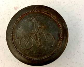 Antique Cyclist Collapsing Cup