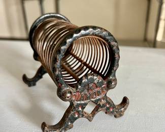 Antique K Diamond Victorian Cast Iron Letter Holder