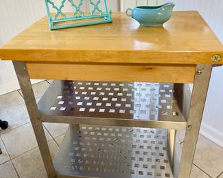 John Boos butcher block kitchen cart