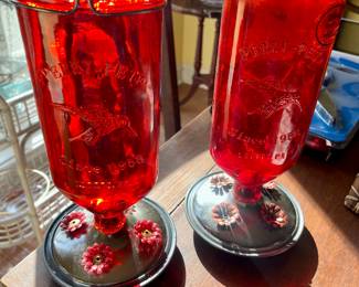 Perky Pet glass hummingbird feeders