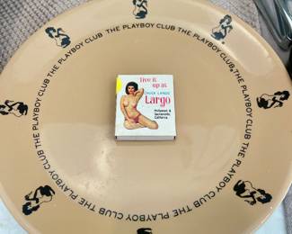Playboy Club dinner plate and risqué matches
