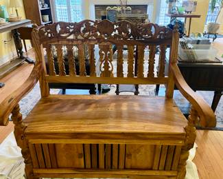 Gallinera Hand carved Phillipine bench