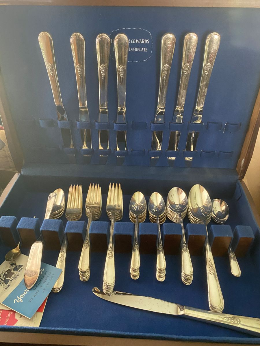Silver plated flatware