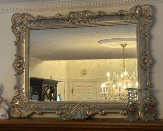 Large ornate wall mirror