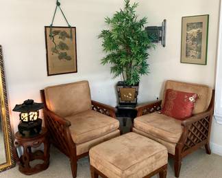 Ricardo Lynn & Co. chair and ottoman set