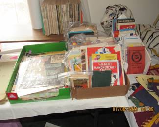 some magazines and paper