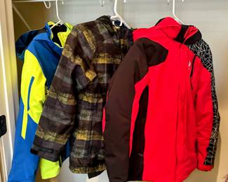 Boys Spider, Northface Ski/Snowboarding and winter jackets. Also several Patagonia brand clothing items and much  more!