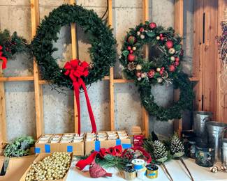 Vintage 24 pottery Christmas tree luminaries in the boxes