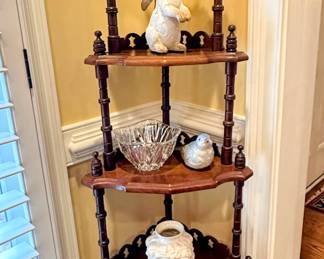 Vintage 5-tier corner etagere