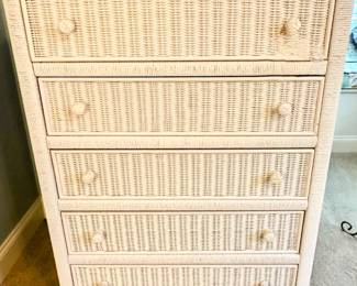 Lexington by Henry Link 5-drawer Chest and protective glass top.