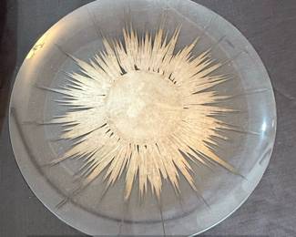 Vintage Dorothy Thorpe Style Glass Sunburst Paperweight