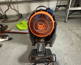 RIDGID GENX V Hybrid Cordless or Corded Portable Fan