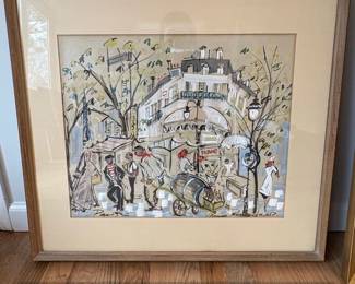 Claude Rodewald Parisian Street Scene Painting