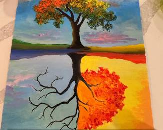 Tree of Life Reflection Painting David Najar I or