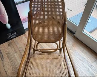 Vintage Thonet Bentwood and Cane Rocking Chair second image