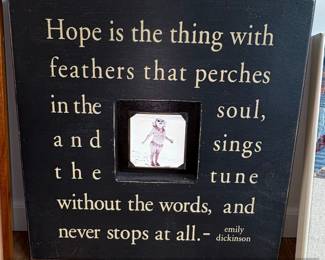 Sugarboo Designs Hope is the thing with feathers Quote Photo Frame