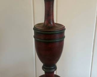 Antique Wooden Table Lamp with BinocularStyle Light Fixture second image