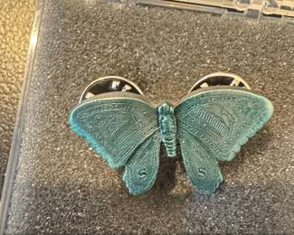 Butterfly Lapel Pin Inspired by US Dollar Bill