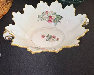 Limoges France Strawberry Berry Bowl