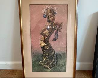 Balinese Legong Dancer Painting by Roland Strasser