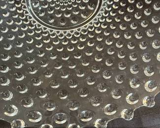 Duncan Miller Hobnail Clear Glass Serving Plate second image