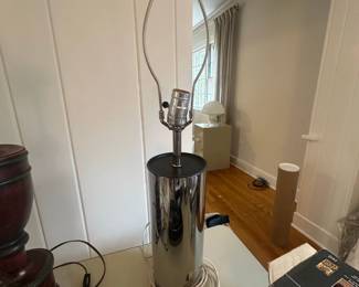 MidCentury Modern George Kovacs Chrome Cylinder Table Lamp