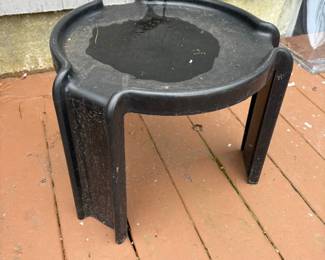 Vintage Plastic Plant Stand with Bowl second image