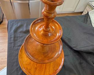 Wooden Tiered Serving Stand second image
