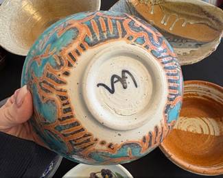 Assorted Studio Pottery Collection with ACF Japanese Porcelain Ware third image